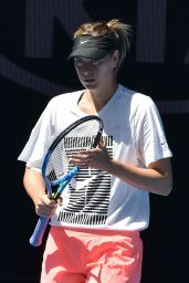 Maria Sharapova – Practice at the 2018 Australian Open in Melbourne
