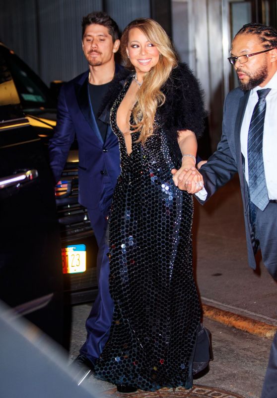 Mariah Carey - Leaving the Clive Davis Pre-Grammy Party in NYC