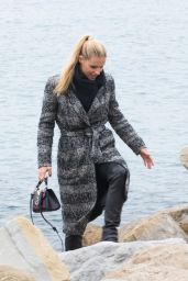 Michelle Hunziker - Relax at the Beach in Sanremo 01/29/2018