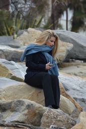 Michelle Hunziker - Walk by the Sea in Sanremo, Italy 01/31/2018
