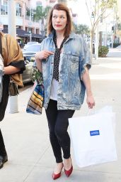 Milla Jovovich in Casual Outfit Out in Beverly Hills