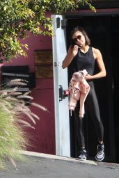 Nina Dobrev in Gym Ready Outfit in West Hollywood 01/27/2018