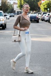 Olivia Culpo in a Small Top and Skin Tight Leggings - West Hollywood