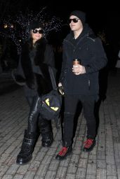 Paris Hilton Night Time Shopping on New Years Day in Aspen