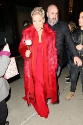 Pink - Leaving Her Hotel in New York 01/27/2018