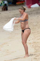 Rhea Durham Bikini Candids - Beach in Barbados