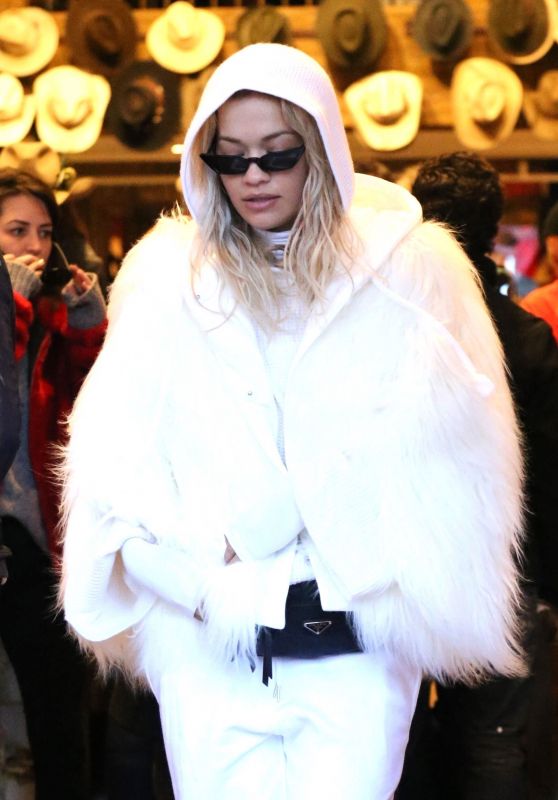 Rita Ora Shopping at Prada in Aspen