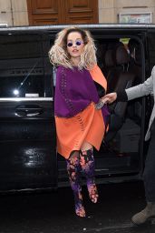 Rita Ora Shows Off Her Eclectic Style - Chanel Store in Paris 01/22/2018