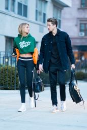 Romee Strijd With Laurens van Leeuwen - Out in Washington Square Park in NYC