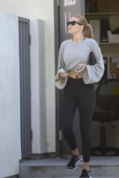 Rosie Huntington-Whiteley in Tights - Leaves Fitness Club in LA