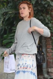 Rumer Willis at Alfred Coffee on Melrose Place in West Hollywood