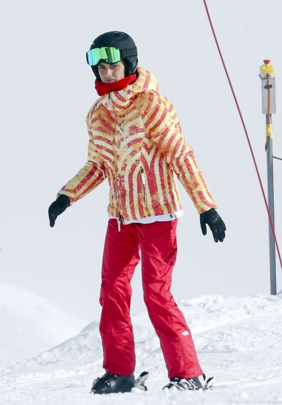 Sara Sampaio - Skiing Holiday in St. Moritz 01/30/2018