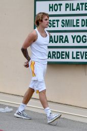 Selena Gomez and Justin Bieber Leaving Pilates Studio in West Hollywood