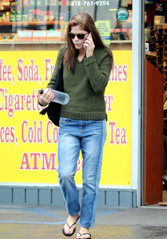 Selma Blair Street Style - at a Local Gas Station in Studio City
