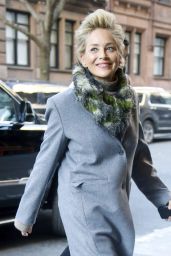 Sharon Stone at Her Hotel in NYC 01/18/2018