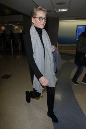 Sharon Stone in Travel Outfit Arriving at LAX Airport