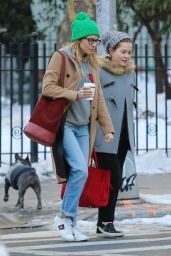 Sienna Miller in Winter Outfit Enjoys Her Morning Coffee New York