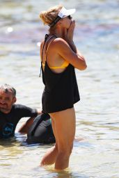 Sonia Kruger in Bikini at the Beach in Sydney