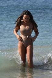 Sophie Kasaei in Swimsuit on the Beach in Lanzarote