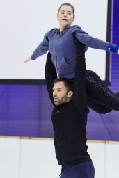 Stephanie Waring - Dancing On Ice Practice Session in London