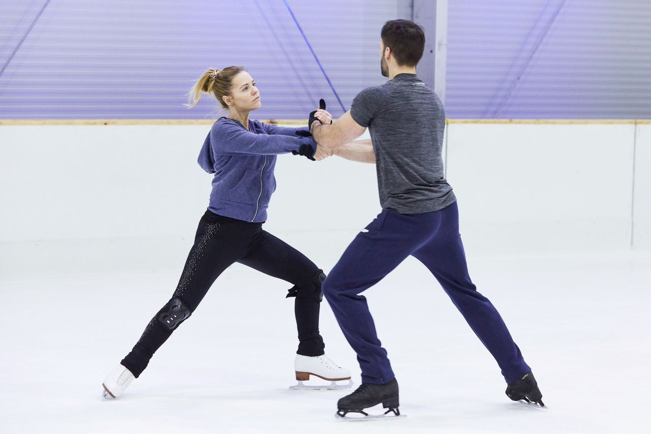 Stephanie Waring - Dancing On Ice Practice Session in London • CelebMafia