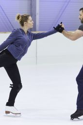 Stephanie Waring - Dancing On Ice Practice Session in London
