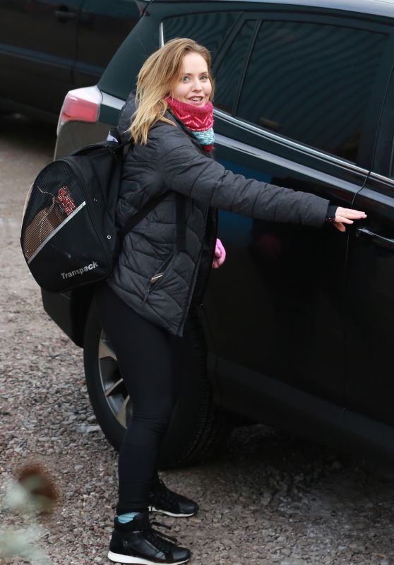 Stephanie Waring Leaving an Silverblades Ice Rink in Altrincham