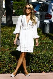 Sylvie Meis in a White Summer Dress in Miami