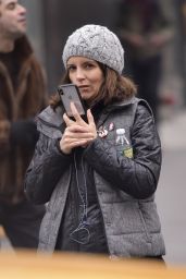 Tina Fey Chatting on her Iphone in NYC