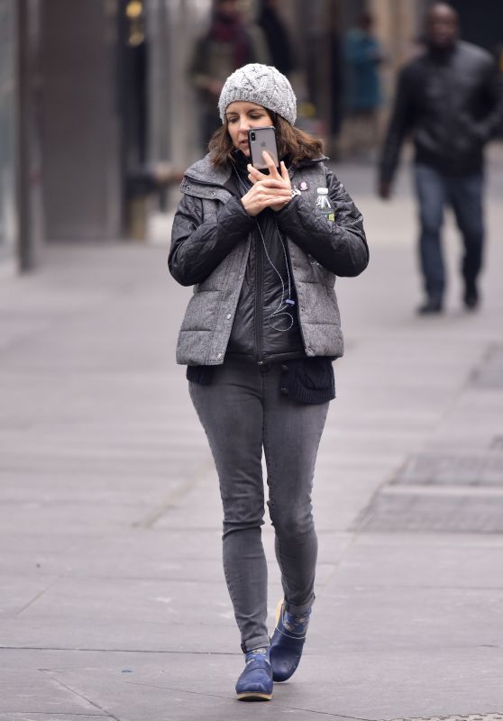 Tina Fey Chatting on her Iphone in NYC