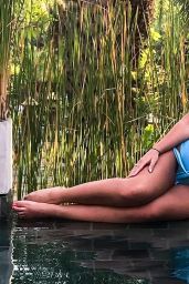 Tyne-Lexy Clarson in a Blue Swimsuit in Thailand