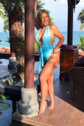 Tyne-Lexy Clarson in a Blue Swimsuit in Thailand