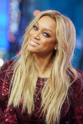 Tyra Banks Appeared on MTV TRL in New York