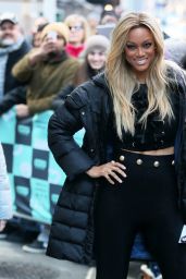 Tyra Banks - Leaves Build Series in New York City