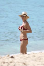 Victoria Silvstedt in Bikini on the Beach in St. Barts