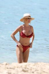 Victoria Silvstedt in Bikini on the Beach in St. Barts