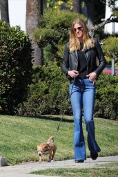 Adrianne Palicki Walks Her Dog Olly in Los Angeles