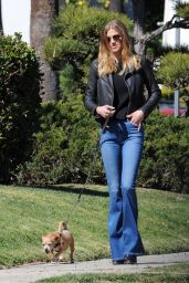 Adrianne Palicki Walks Her Dog Olly in Los Angeles