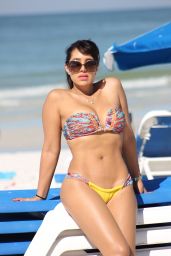 Andrea Calle in Bikini on the Beach in Miami