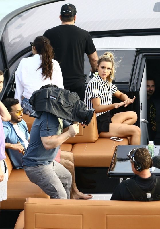 Anitta, Lele Pons, Anwar Jibawi, John Shahidi, David Grutman, and Isabela Rangel - The Groot Yacht in Miami