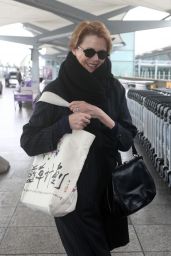 Annette Bening at Heathrow Airport in London 02/19/2018