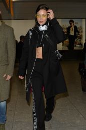 Bella Hadid at Heathrow Airport in London 02/19/2018