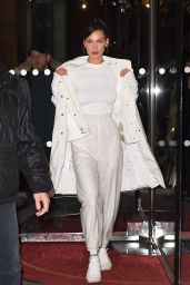 Bella Hadid in White - Night Out in Paris 02/27/2018