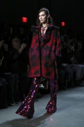 Bella Hadid Walks Anna Sui Fashion Show in NYC