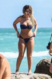 Brielle Biermann in Bikini on the Beach in Miami 02/24/2018