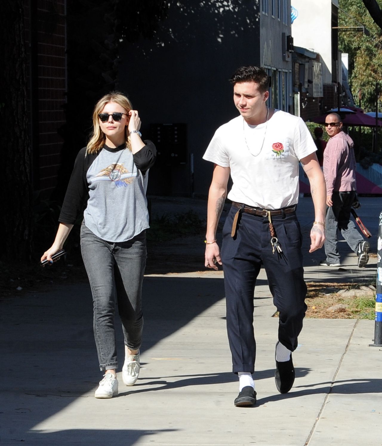 Chloe Moretz and Brookyln Beckham at Good Neighbor Restaurant in Studio ...