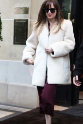 Dakota Johnson Style - Leaving Her Hotel in Paris 02/05/2018