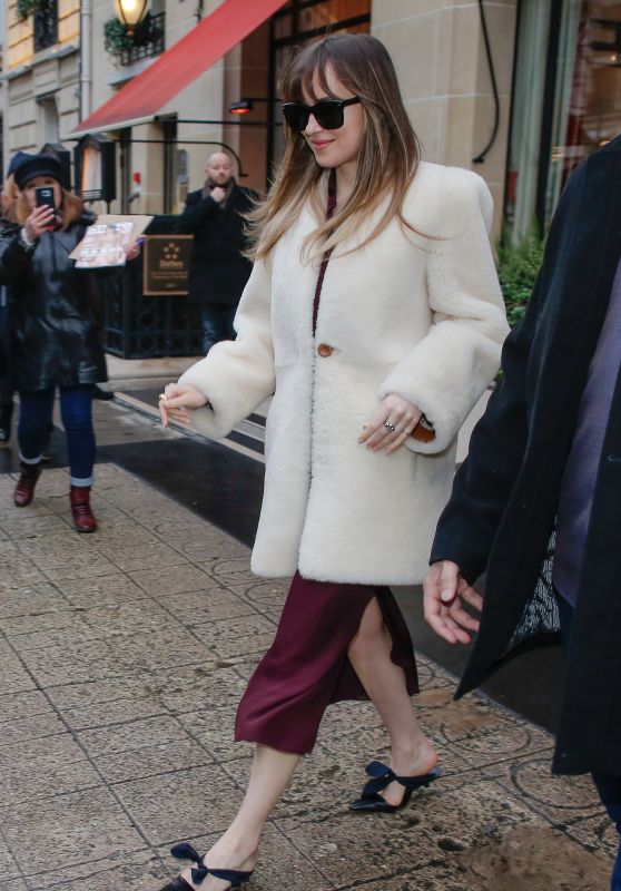 Dakota Johnson Style - Leaving Her Hotel in Paris 02/05/2018
