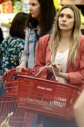 Elizabeth Olsen Shops for Groceries at Trader Joes in Los Feliz