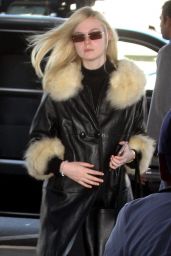 Elle Fanning at LAX Airport 02/13/2018